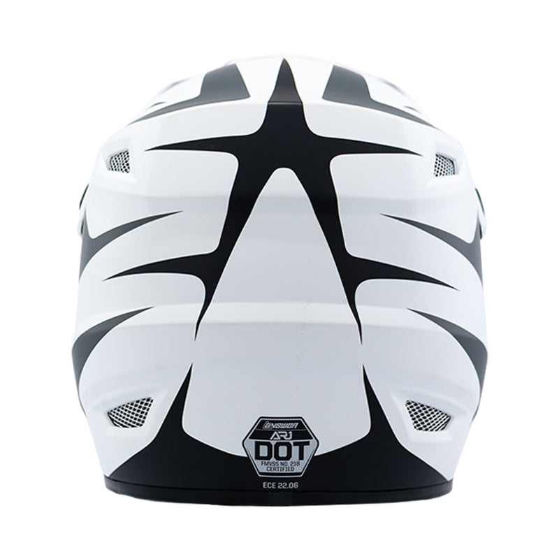 Answer 26 AR1 Mototown Helmet Glossy White/Grey/Black - Large