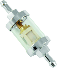 Load image into Gallery viewer, Bikers Choice Chrome Clear View Fuel Filter 1/4 Inch Hose Universal