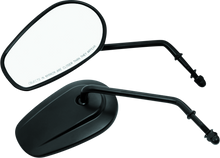 Load image into Gallery viewer, Bikers Choice Black Tapered Long Stem Mirrors Pr