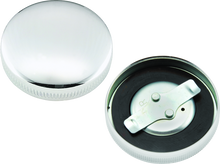 Load image into Gallery viewer, Bikers Choice 36-E73 Chrome Early Non-Vented Gas Cap Fatbob Tank Left Side Replaces H-D 61103-65