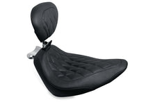 Load image into Gallery viewer, Mustang 00-15 Harley Softail Standard Rear Tire Wide Tripper Solo Seat w/Driver Backrest - Black