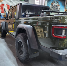 Load image into Gallery viewer, Rally Armor 19-25 Jeep JT Gladiator (Mojave/Rubicon) Black Mud Flap w/Metallic Black Logo