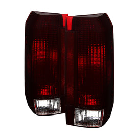 xTune Ford Bronco F150 F250 F350 F450 92-96 OE Style Tail Lights Red Smoked ALT-JH-FB92-OE-RSM