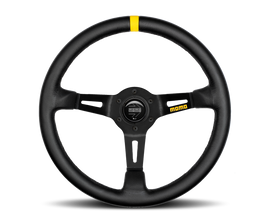 Momo MOD08 Steering Wheel 350 mm -  Black Leather/Black Spokes/1 Stripe