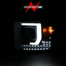 Load image into Gallery viewer, ANZO 2014-2015 GMC Sierra 1500HD Projector Plank Style Headlight Black W/ DRL