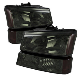xTune Chevy Silverado 2500HD 03-06 Crystal Headlights w/ Amber Lights Smoke HD-JH-CSIL03-AM-SM-SET