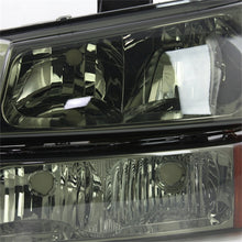 Load image into Gallery viewer, xTune Chevy Silverado 2500HD 03-06 Crystal Headlights w/ Amber Lights Smoke HD-JH-CSIL03-AM-SM-SET
