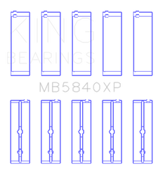 King Chrysler/Dodge Gen 3 Hemi 5.7L/6.1L/6.4L Crankshaft Main Bearing Set (Set of 5) - Size STDX