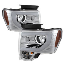 Load image into Gallery viewer, Spyder Ford F150 13-14 Projector Factory Xenon Model- Light Bar DRL Chrm PRO-YD-FF15013-LBDRL-HID-C